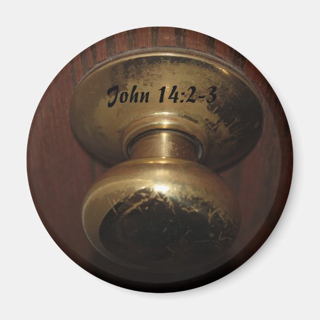 John 14:2-3 Doorknob Magnet (Framsidan)