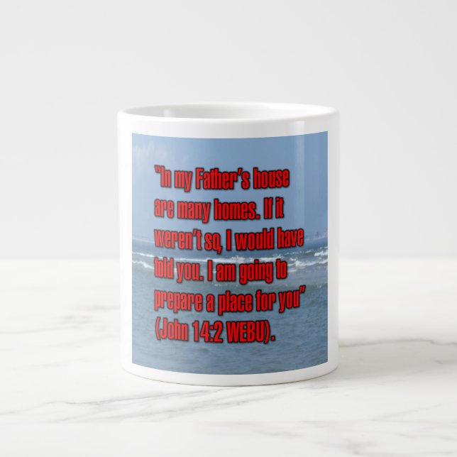 John 14:2 WEBU Mugg Jumbo Mugg (Framsidan)