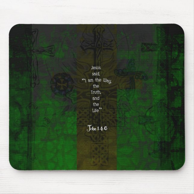 John 14:6 Bible Verse Inspirational Väg Citote Musmatta (Framsidan)