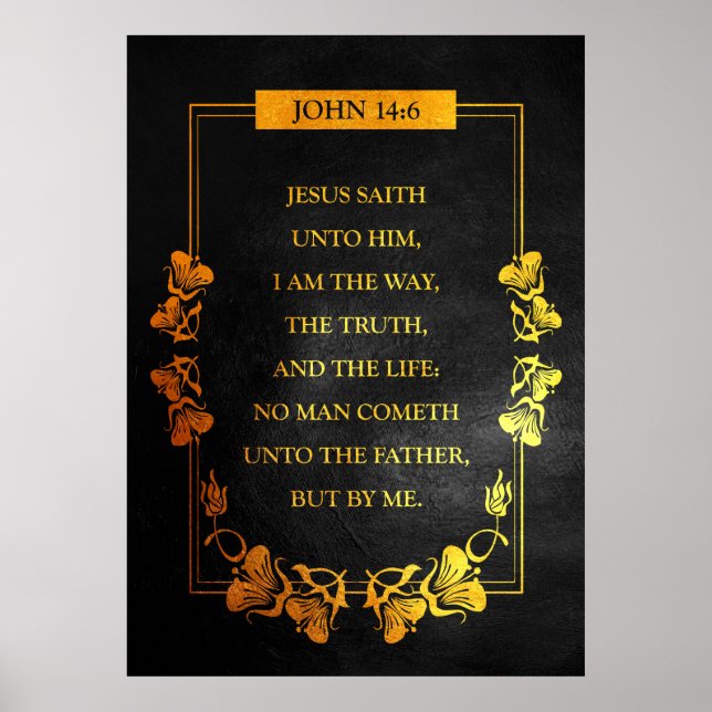 John 14:6 Bible Verse Poster (Framsidan)