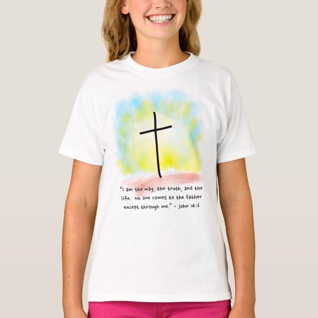 JOHN 14:6 Girls' T-Shirt (Framsida)