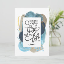 John 14:6 Jag är det kristna bibelns Verse Card