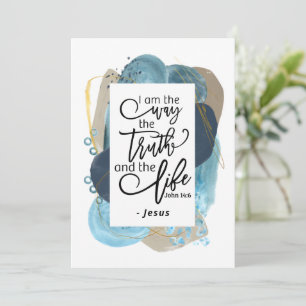 John 14:6 Jag är det kristna bibelns Verse Card