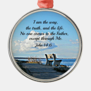 John 14:6 Jag är vägen.. Julgransprydnad Metall