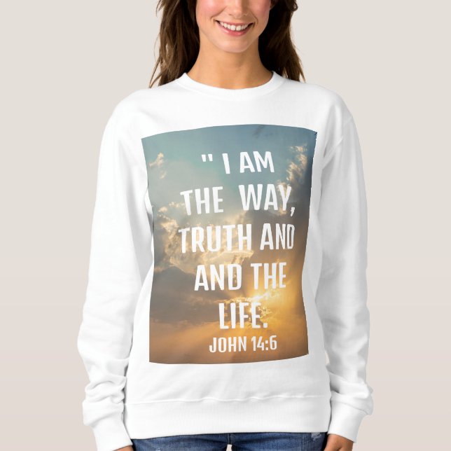 John 14:6 "Jag är vägen, och den svenska vardagstr T Shirt (Framsida)