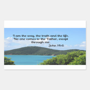 John 14:6 Jag är vägen Rektangulärt Klistermärke