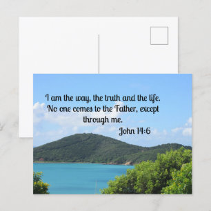 John 14:6 Jag är vägen, sanningen och livet. Vykort
