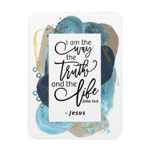 John 14:6 Jag är Way Truth Life Christian Bible Magnet