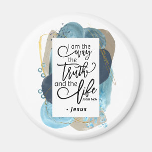 John 14:6 Jag är Way Truth Life Christian Bible Magnet