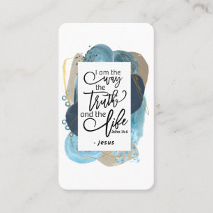 John 14:6 Jag är Way Truth Life Christian Bible Visitkort