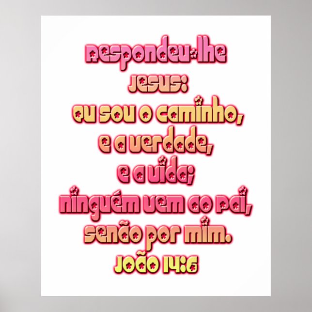 John 14:6 Portugisiska Poster (Framsidan)