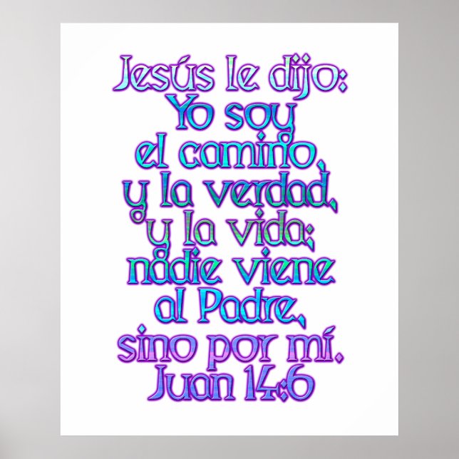 John 14:6 Spanska Poster (Framsidan)
