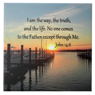 JOHN 14:6 SUNSET PHOTO DESIGN KAKELPLATTA