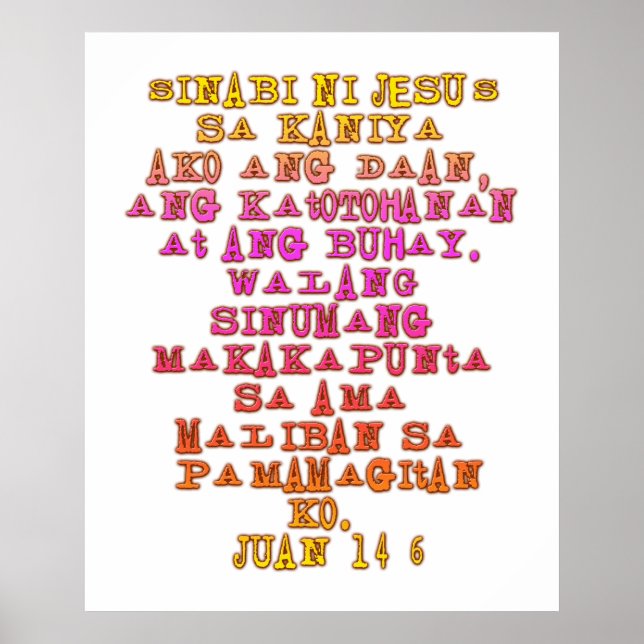 John 14:6 Tagalog Poster (Framsidan)