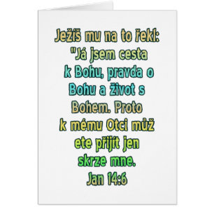 John 14:6 Tjeckiska Hälsningskort