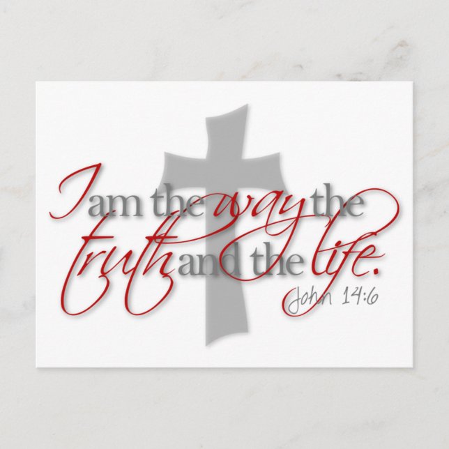 John 14:6 vykort (Framsida)