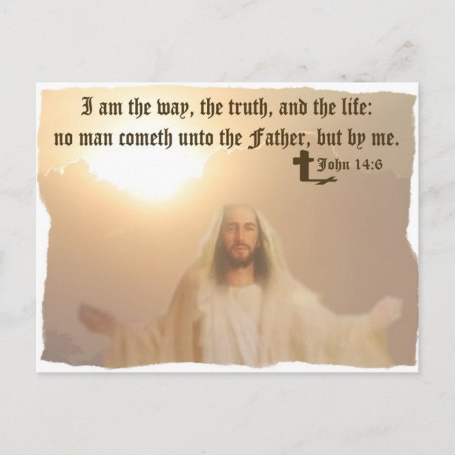 John 14:6 vykort (Framsida)
