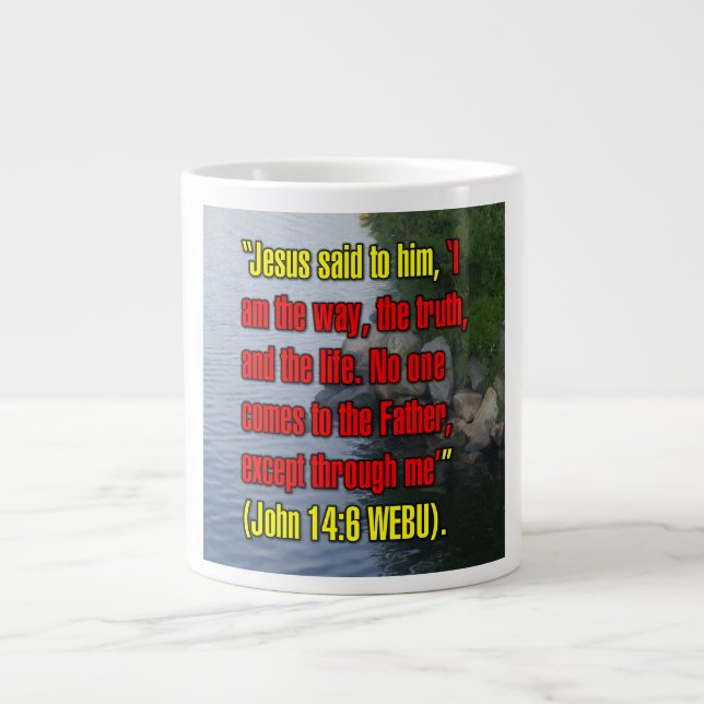 John 14:6 WEBU Mugg Jumbo Mugg (Framsidan)