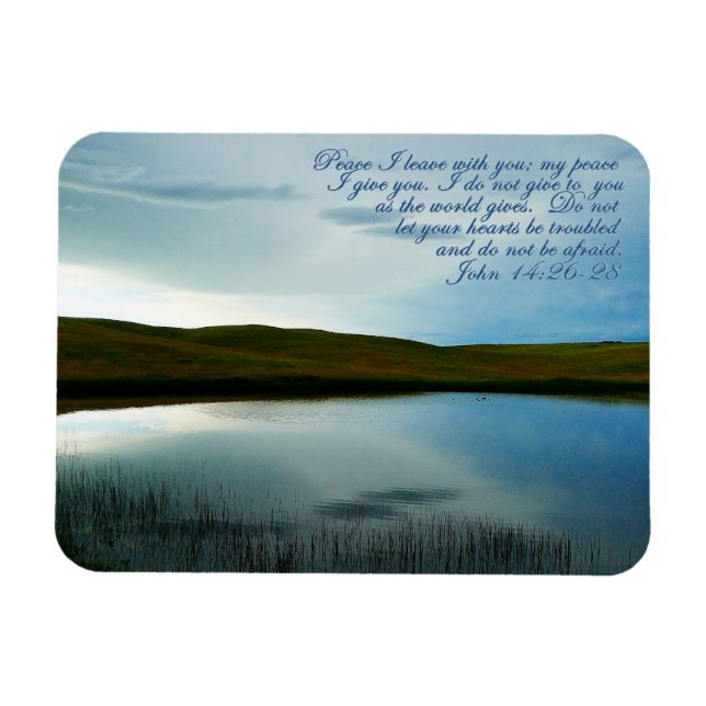 John 14 Peace Scripture inspirational Magnet (Horisontell)