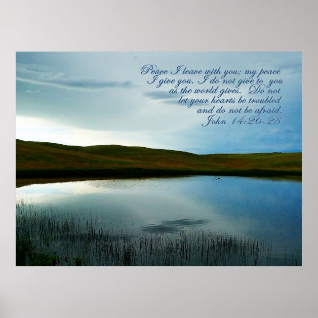 John 14 Peace Scripture inspirational Poster (Framsidan)