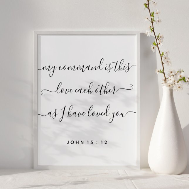 John 15:12 Jesus Command Kärlek varandra Poster (Skapare uppladdad)
