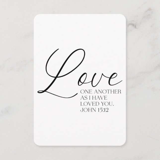 John 15:12-skriptminneskort (Framsida)