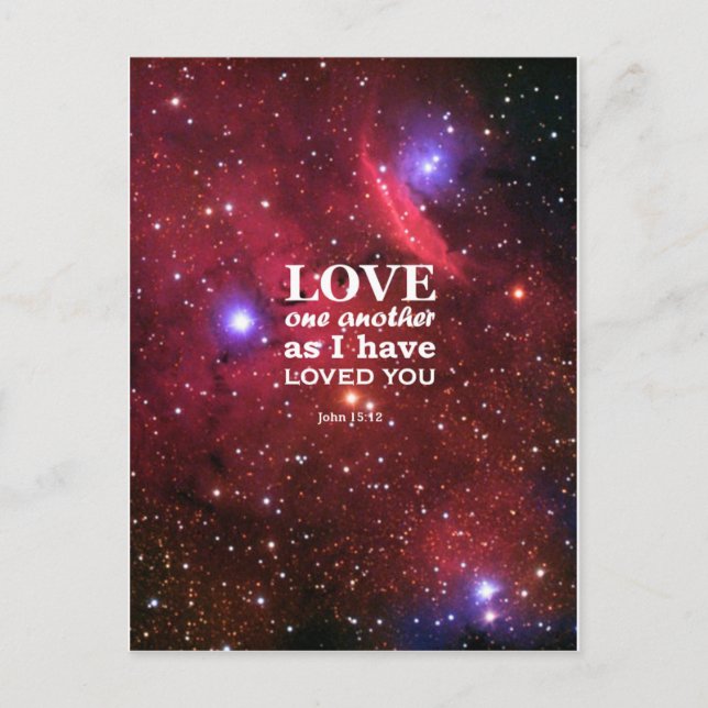 John 15:12 vykort (Framsida)