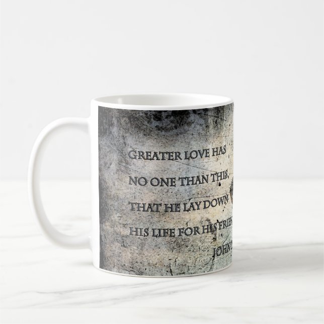 John 15:13 Scripture Mugg (Vänster)