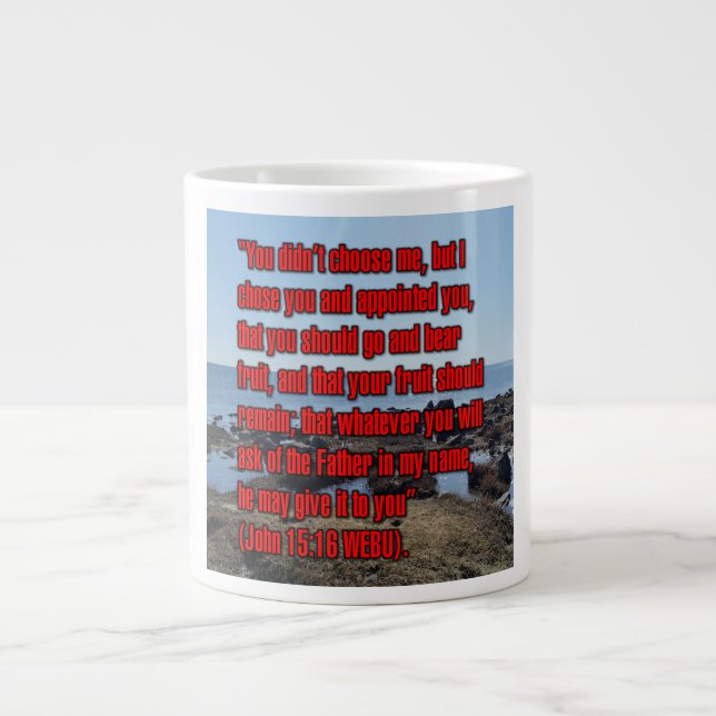 John 15:16 WEBU Mugg Jumbo Mugg (Framsidan)