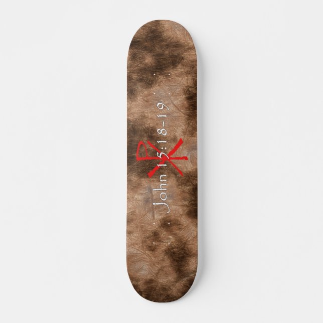 John 15:18 - 19 skateboard bräda 20,5 cm (Framsida)