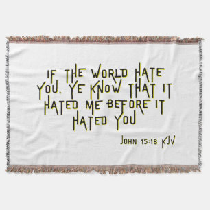 John 15:18 KJV Bible Scripture Verse Filt