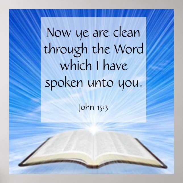 John 15:3 poster (Framsidan)