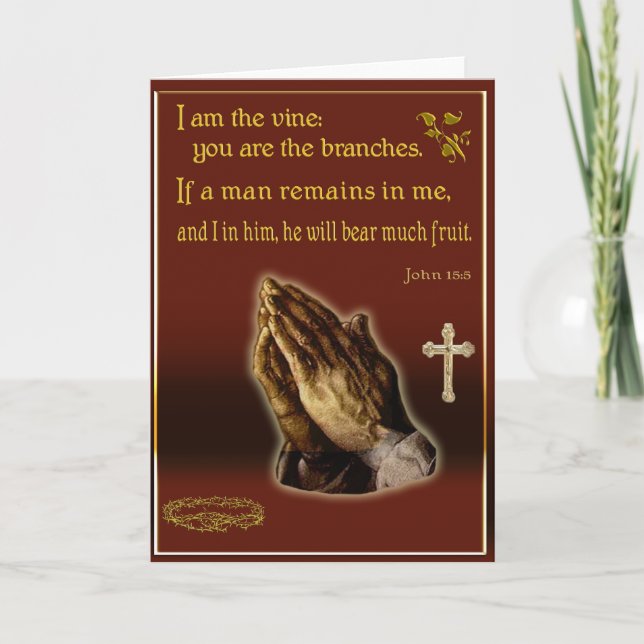 John 15:5 Jag är vinkortet Helgkort (Framsida)