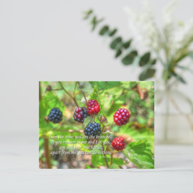 John 15:5 vykort (Stående Fram)