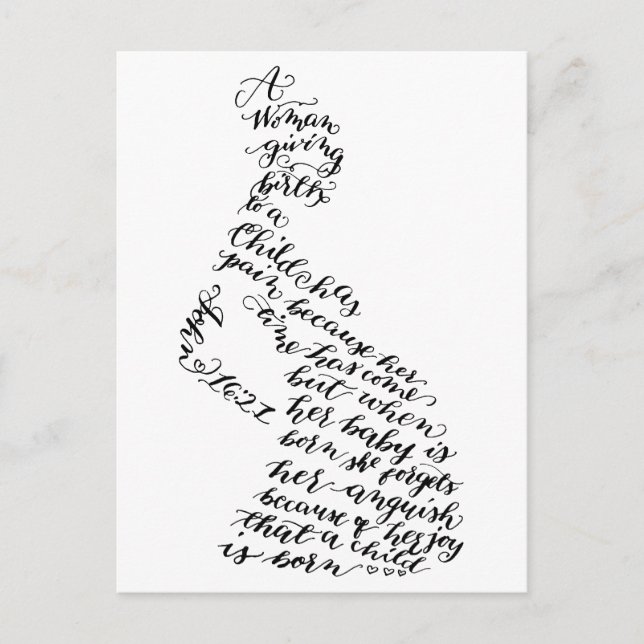 John 16:21 vykort (Framsida)