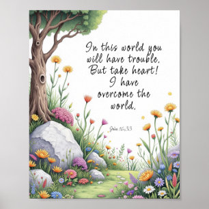 John 16:33 Bibelvers Bild Affisch