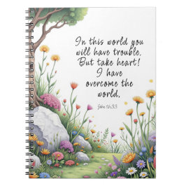 John 16:33 Bible Verse Image Poster Anteckningsbok