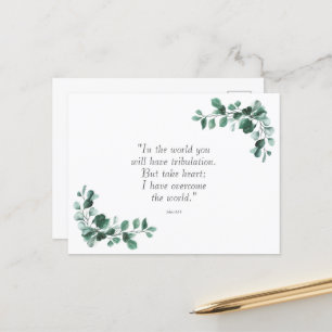 John 16:33 Bible Verses för att uppmuntra dig Vykort