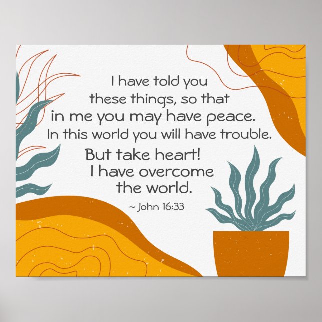 John 16:33 I mig kan du ha fred Poster (Framsidan)