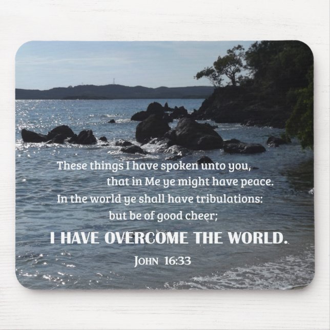 John 16:33 I sak har jag talat med er Musmatta (Framsidan)