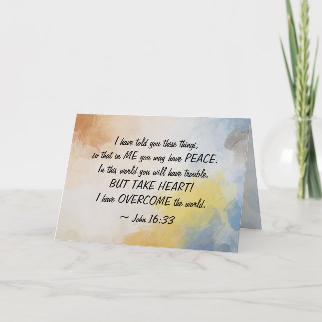 John 16:33 Jag har kommit över världen! Kort (Framsida)