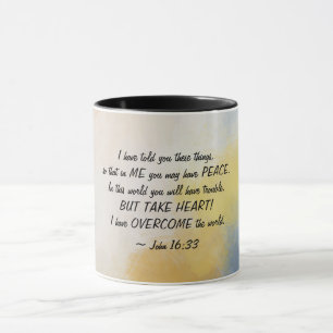 John 16:33 Jag har kommit över världen Mugg