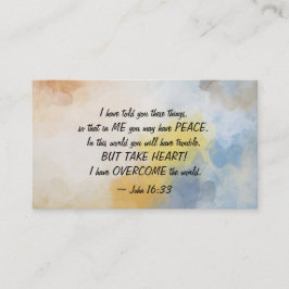 John 16:33 Jag har kommit över världen! Visitkort
