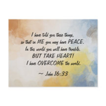 John 16:33 Jag har kommit över världen!