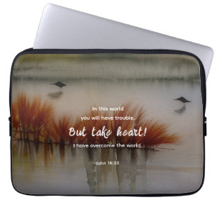 John 16:33 Jag har Overcome Bible Verse Christian Laptop Fodral