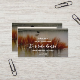 John 16:33 Jag har Overcome Bible Verse Christian Visitkort