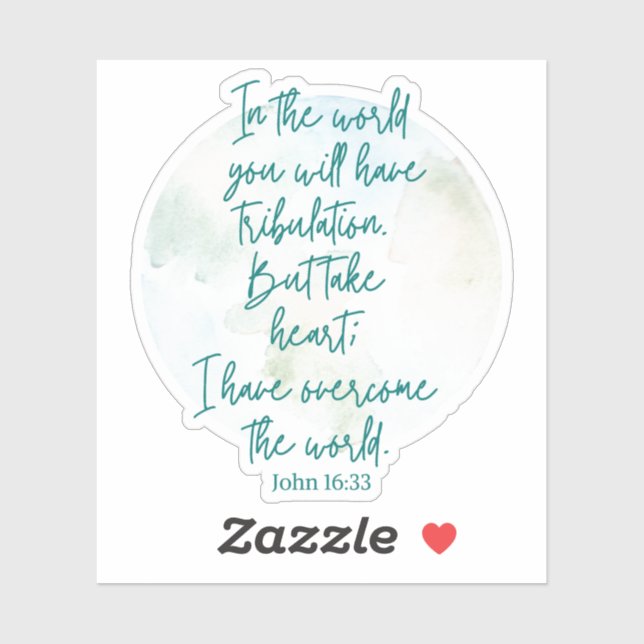 John 16:33 klistermärken (Ark)