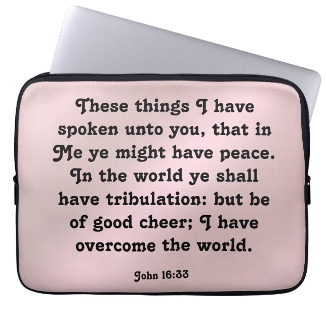John 16:33 laptop fodral (Framsidan)