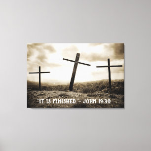 JOHN 19:30 Stretched Kanvastryck
