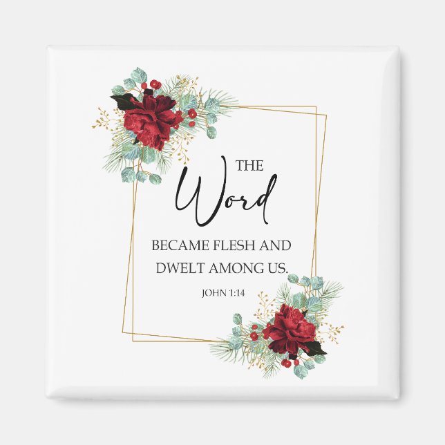 John 1 14 Bible verse Magnet (Framsidan)